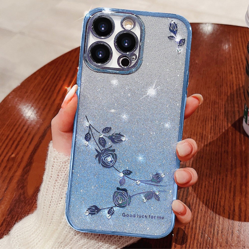 Funda de flores y strass KADEM para iPhone 16 Pro