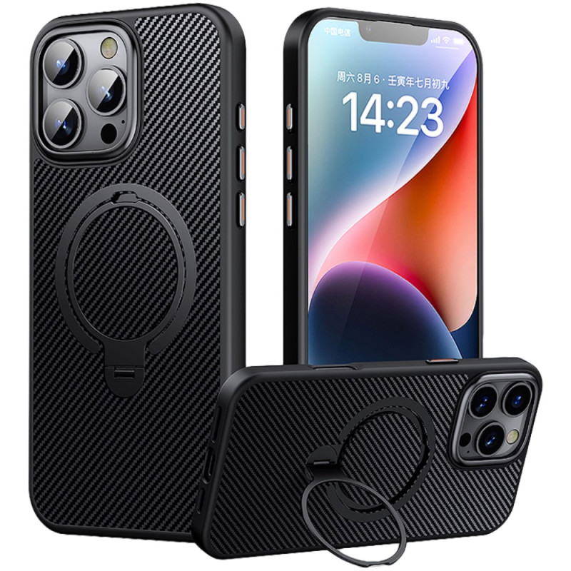 Funda iPhone 16 Pro Soporte Magnético Fibra de Carbono