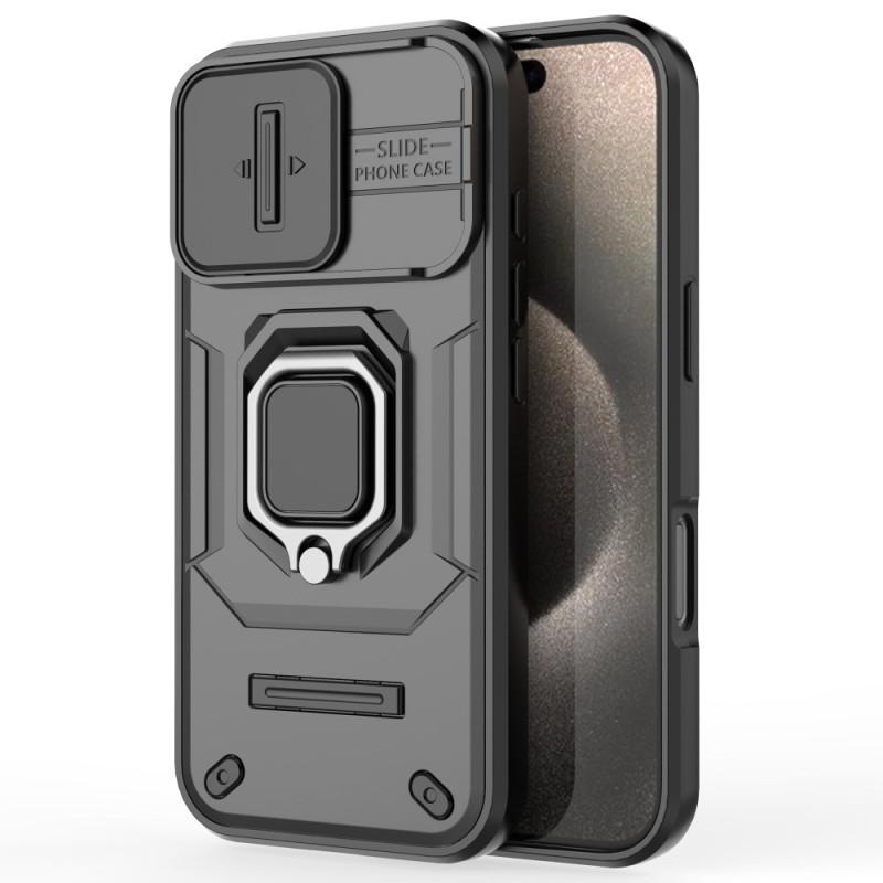 Funda iPhone 16 Pro Ring Resistante Protección Objetivo Coulissante