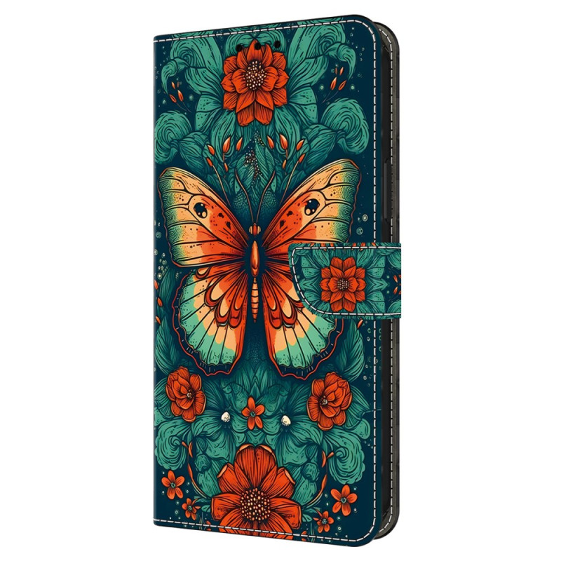 Funda
 Google Pixel 9 / Pixel 9 mariposa sobre fondo floral