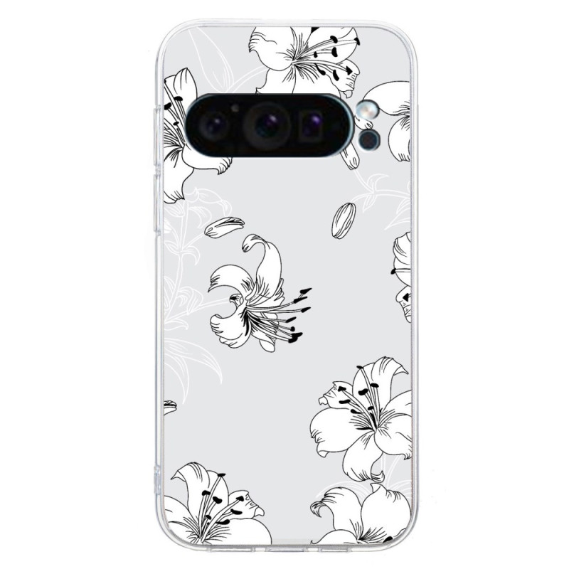 Funda Google Pixel 9 Flores Blancas