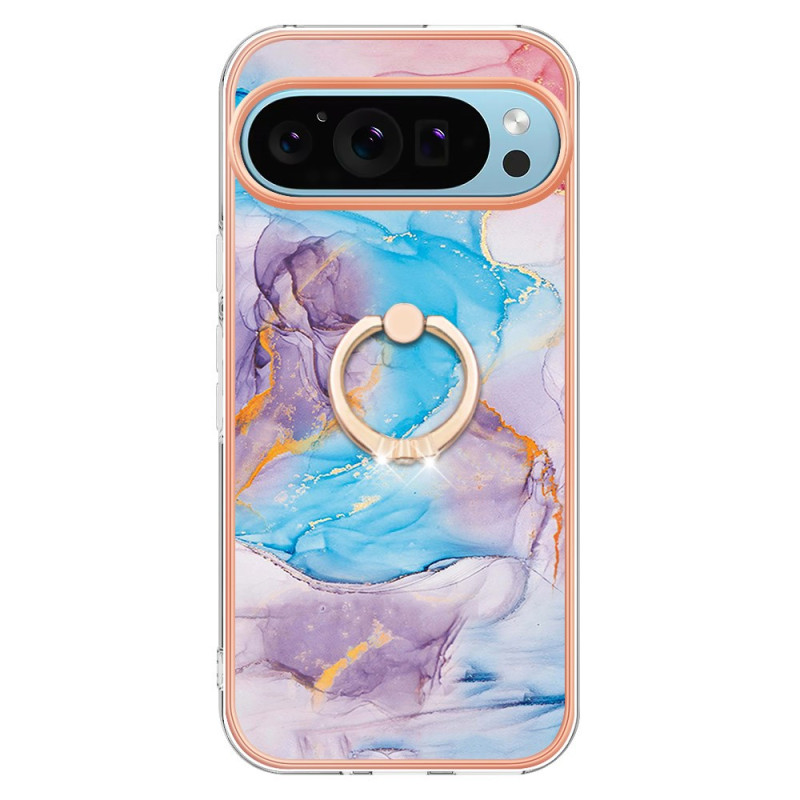 Google Pixel 9 / Pixel 9 Pro Funda Anillo Vía Láctea Mármol Azul