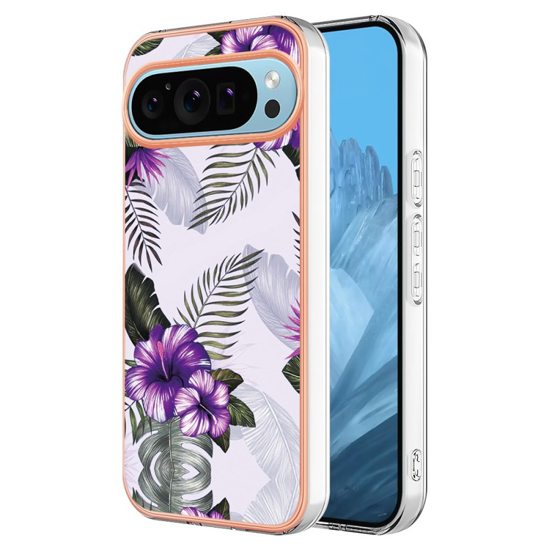 Funda flor morada Google Pixel 9 / Pixel 9 Pro