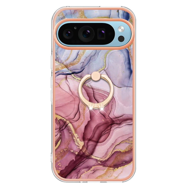 Google Pixel 9 / Pixel 9 Pro Funda Soporte Anillo Jaspeado