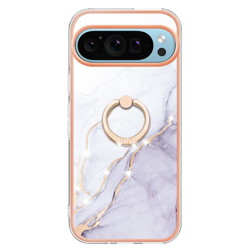 Google Pixel 9 / Pixel 9 Pro Funda Anillo Soporte Estilo Mármol