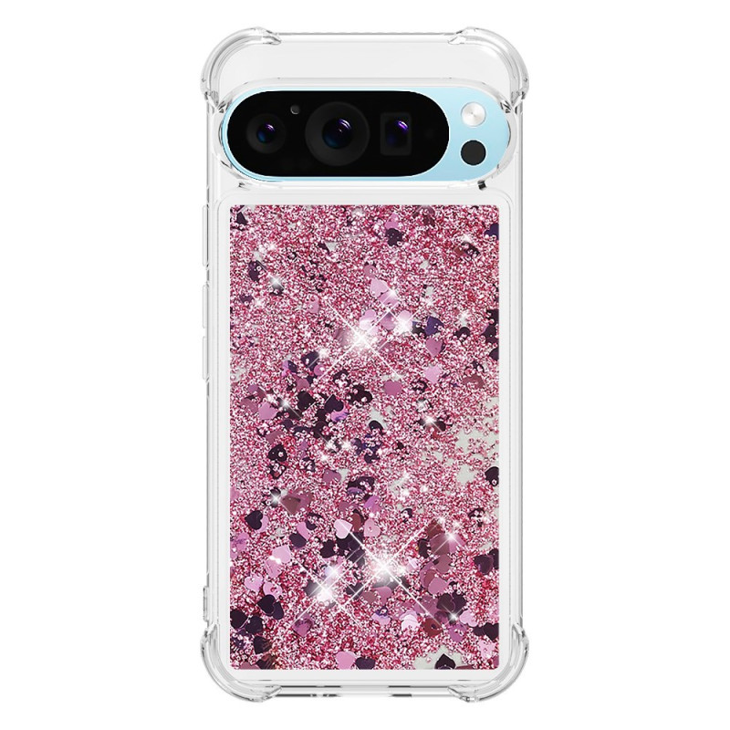 Funda de purpurina reforzada para Google Pixel 9