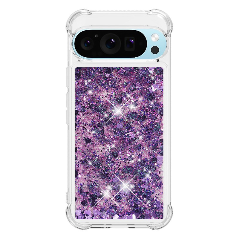 Funda de purpurina reforzada para Google Pixel 9