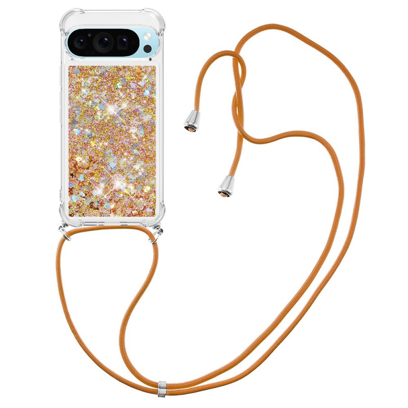 Funda para teléfono con cable Google Pixel 9 / Pixel 9 Pro Glitter