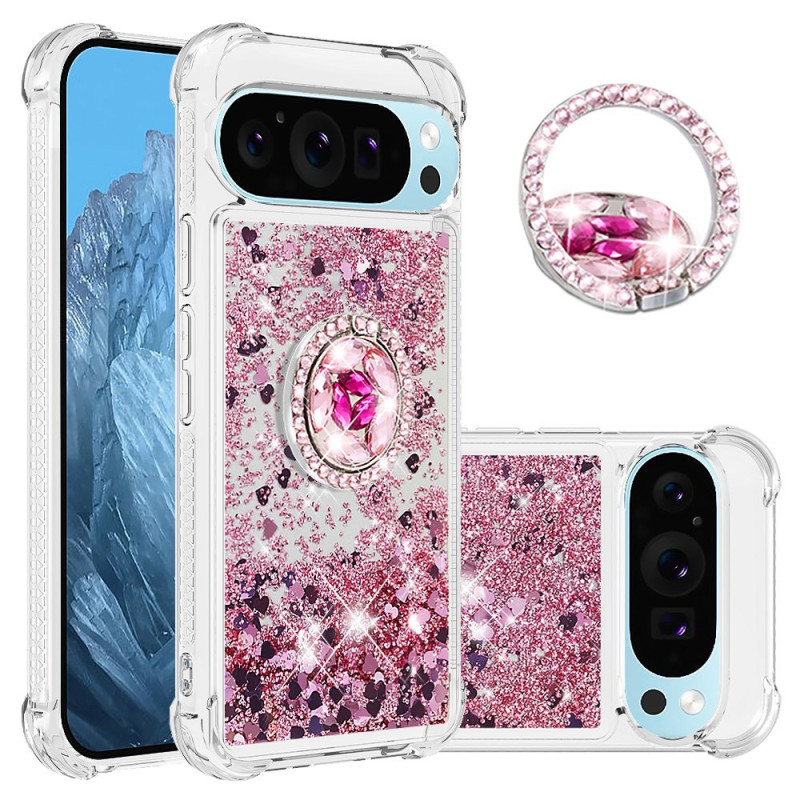 Google Pixel 9 / Pixel 9 Pro Funda
 Glitter Ring Stand