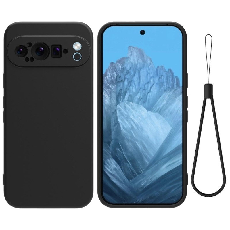 Google Pixel 9 Pro Funda
 SiliCone con cordón de seguridad