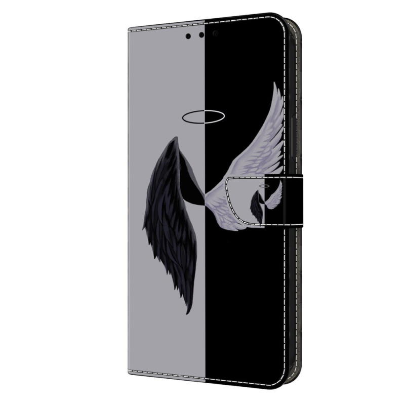 Funda con alas en blanco y negro para Google Pixel 9 Pro XL