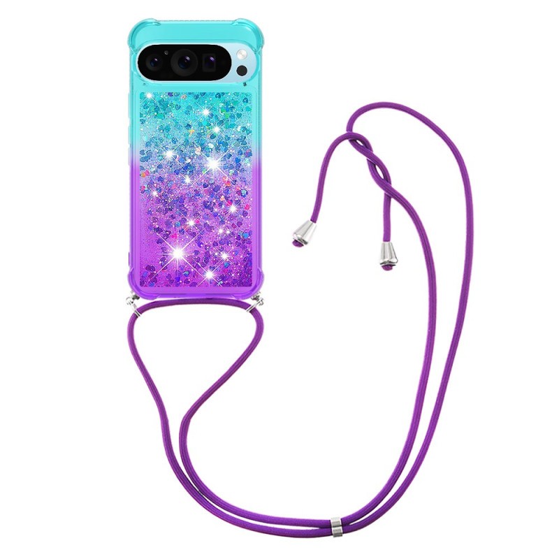 Funda para teléfono con cable Google Pixel 9 Pro XL Gradient Glitter