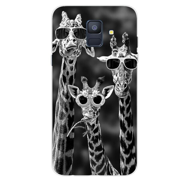 Funda para Samsung Galaxy A6 Giraffes with Glasses