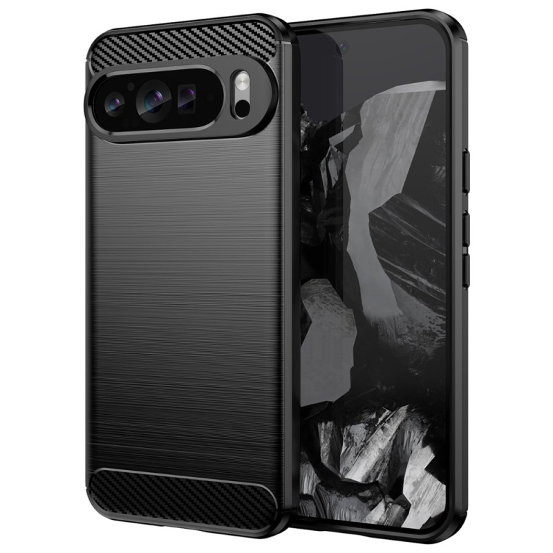 Funda de fibra de carbono cepillada para Google Pixel 9 Pro XL