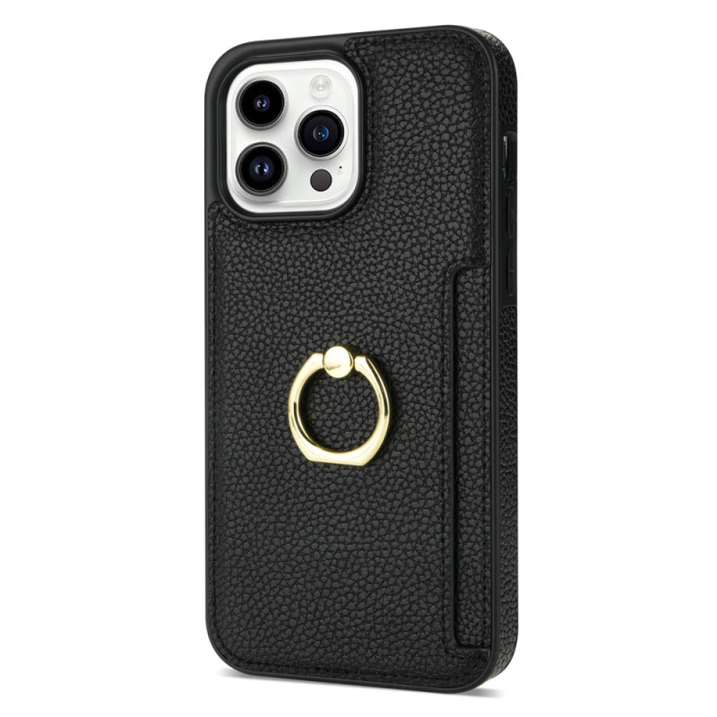 Funda iPhone 16 Pro efecto piel Tarjetero y soporte