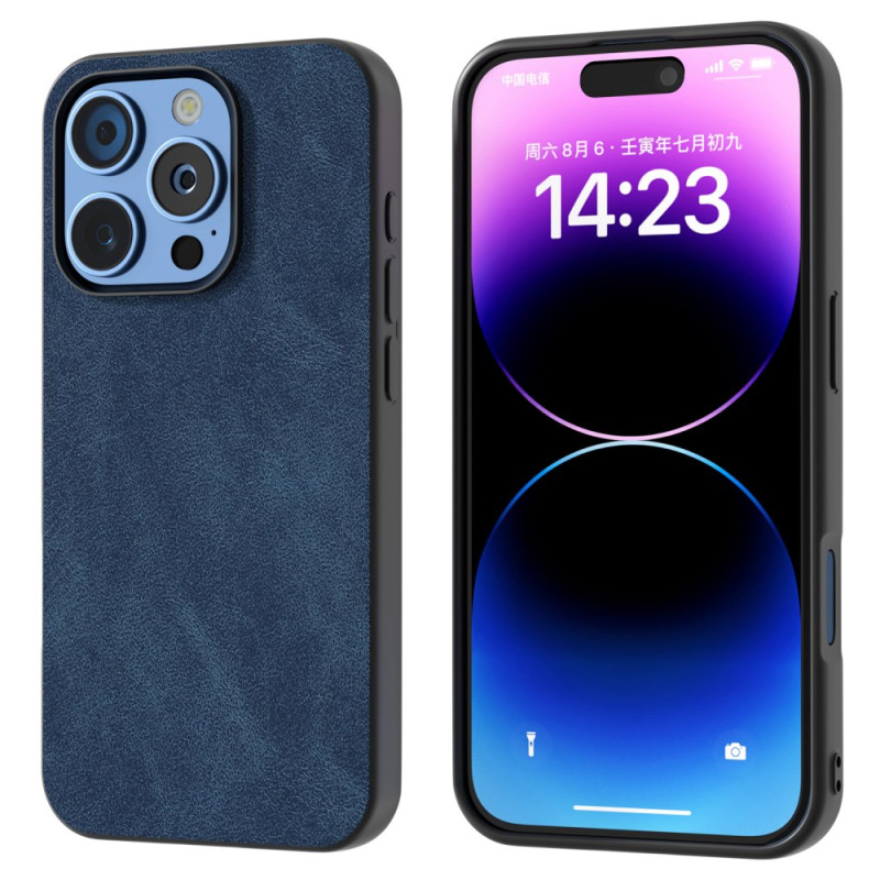 Funda de piel estilo retro para iPhone 16 Pro