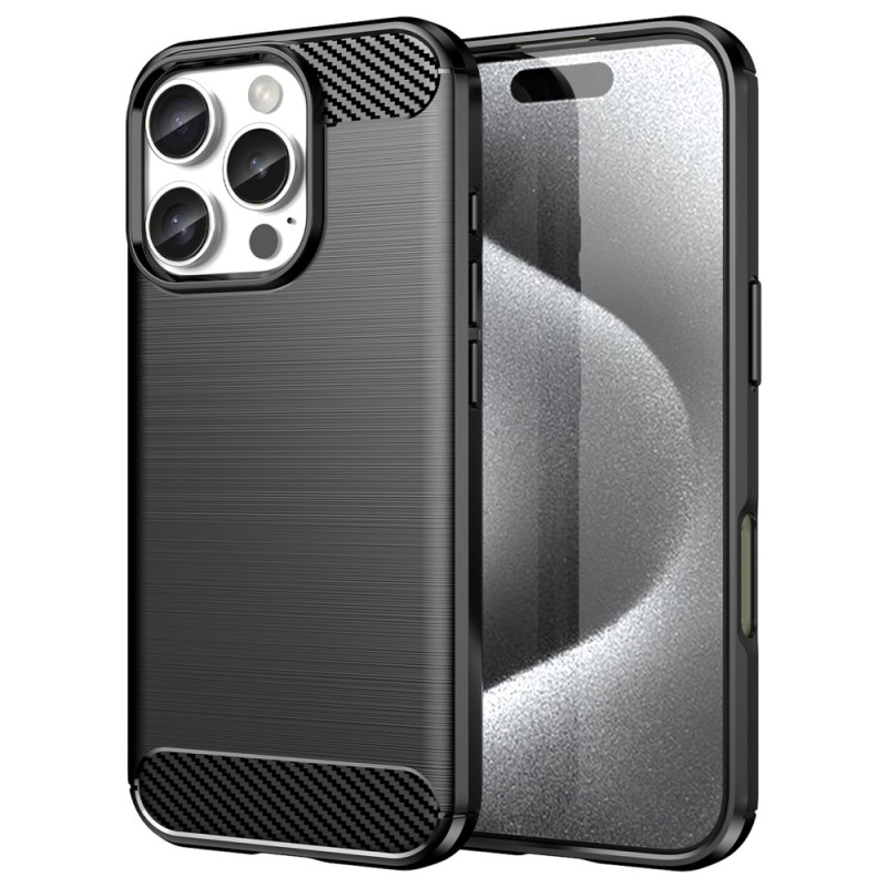 Funda de fibra de carbono cepillada para iPhone 16 Pro