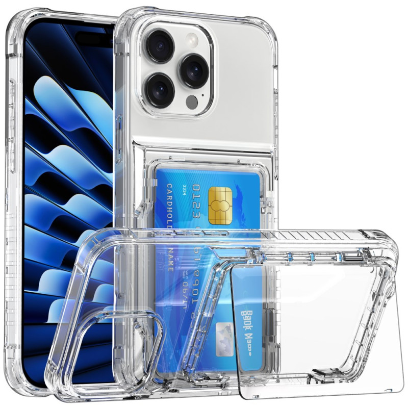 Funda transparente y tarjetero para iPhone 16 Pro