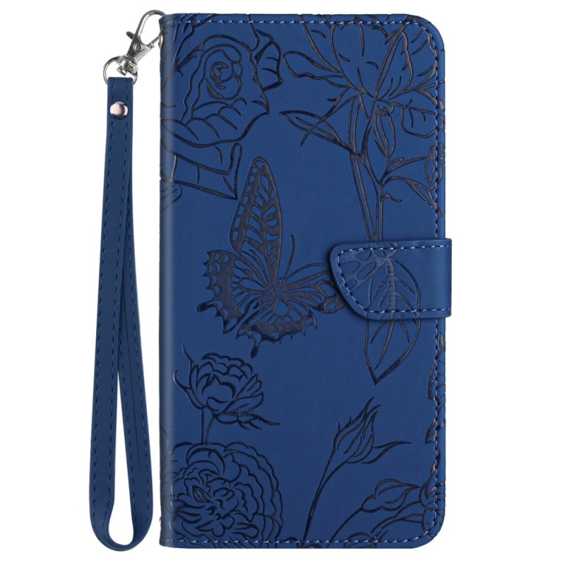 Funda iPhone 16 Pro Print Mariposas Lanyard