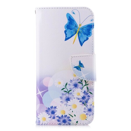 Funda pintada de mariposas y flores para el Honor 10