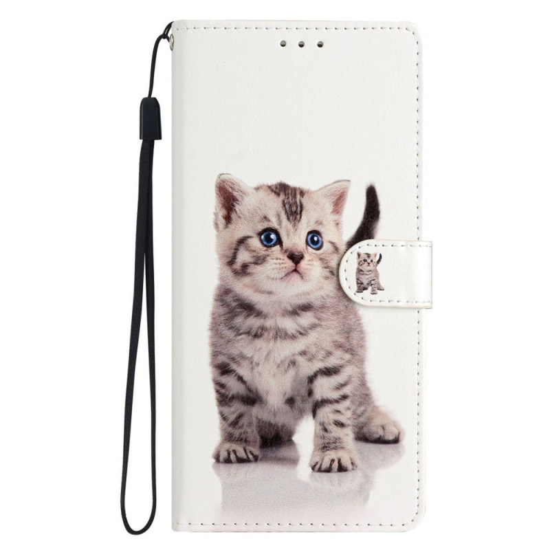 Funda iPhone 16 Pro Max Cute Cat con Lanyard