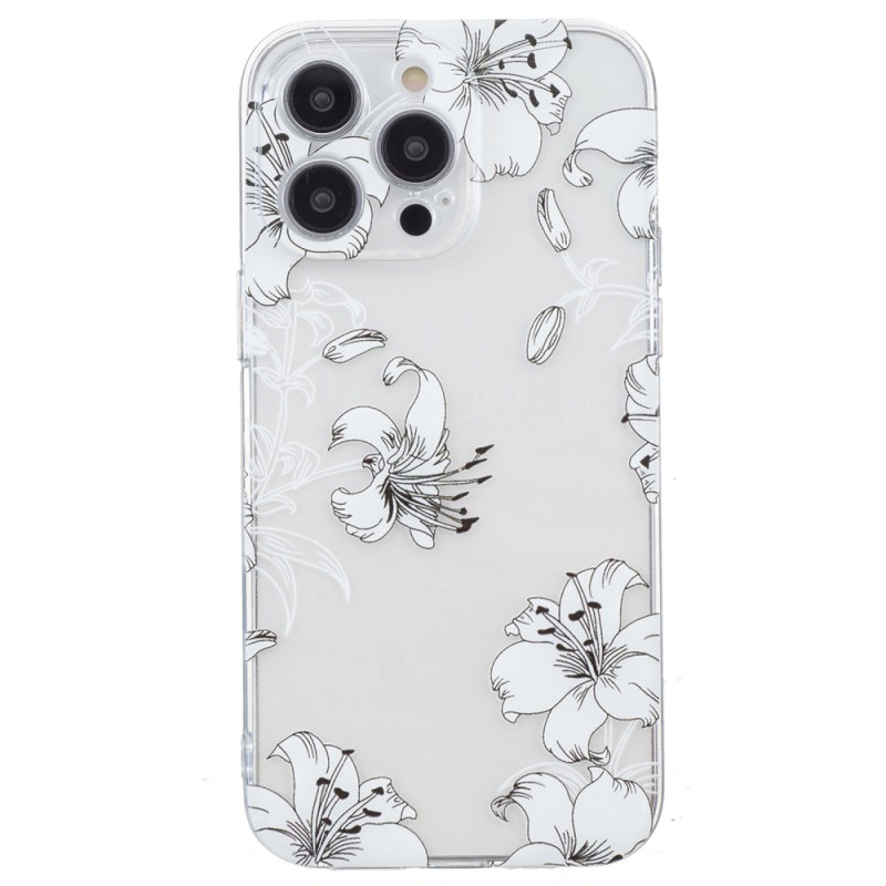 Funda iPhone 16 Pro Max Flores Blancas