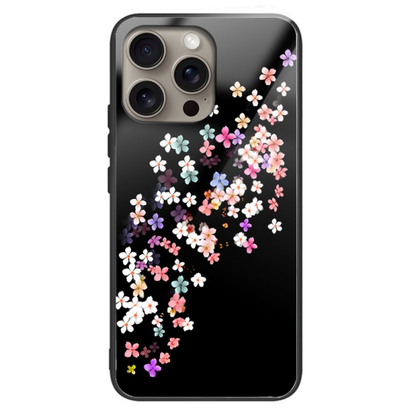 Funda iPhone 16 Pro Max Cristal Templado Lluvia Floral