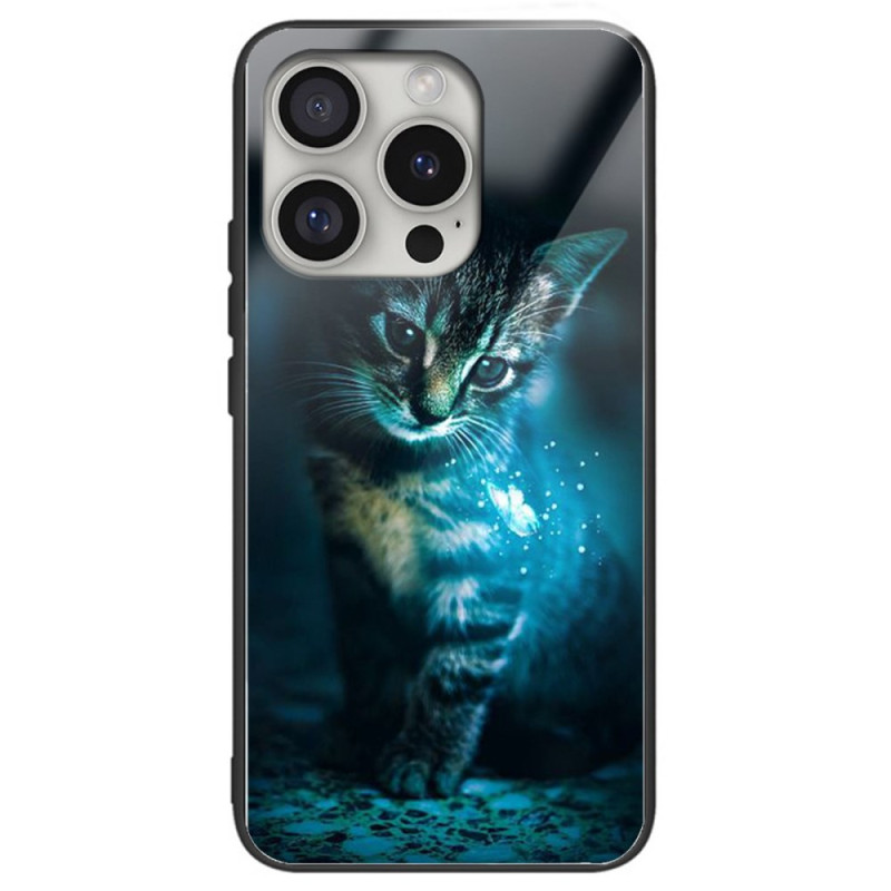 Funda iPhone 16 Pro Max Cristal Templado Gato