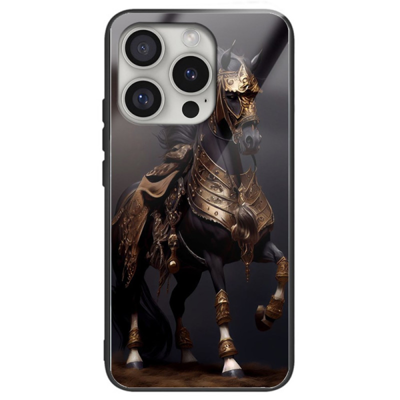 Funda iPhone 16 Pro Max Cristal Templado Caballo Enmascarado