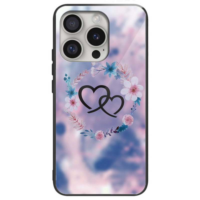 Funda iPhone 16 Pro Max Cristal Templado Corazón a Corazón