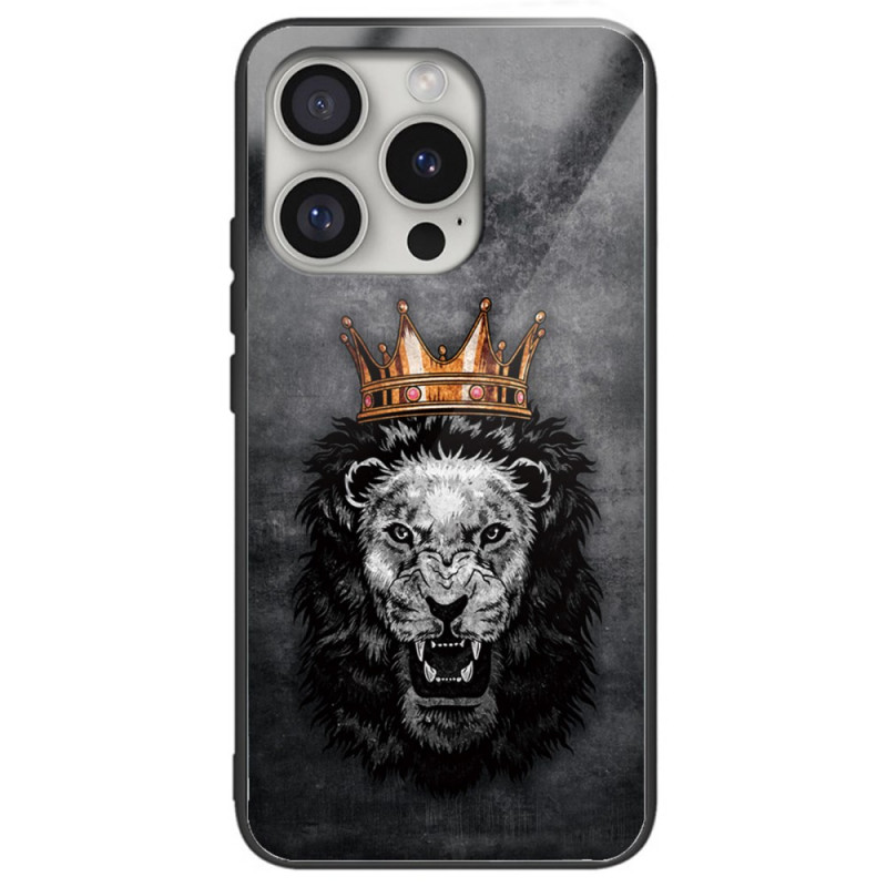 Funda de cristal templado iPhone 16 Pro Max Crowned Lion