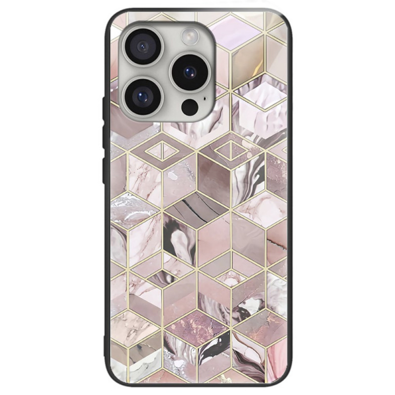 Funda iPhone 16 Pro Max Cristal Templado Mármol Bloque