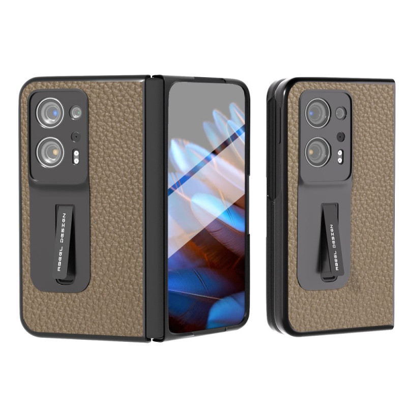 Oppo Find N2 5G Funda y Protector de Pantalla en Piel Texturizada y Cristal Templado ABEEL