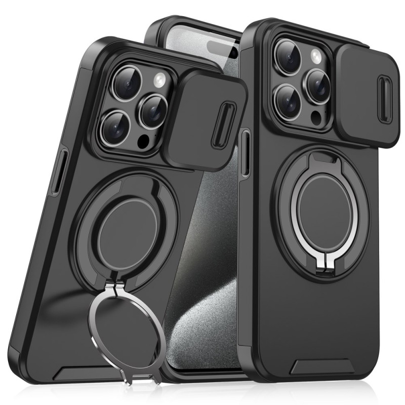 Funda iPhone 16 Pro Max Soporte y Protección Cámara Deslizante