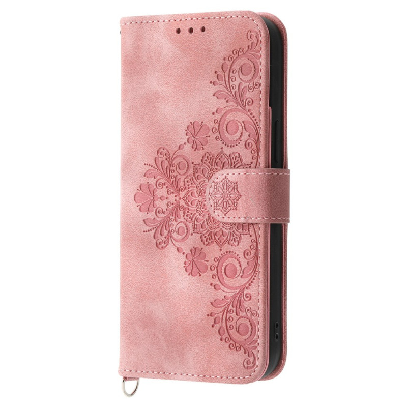 Funda iPhone 16 Pro Max Floralie con cordón y bandolera