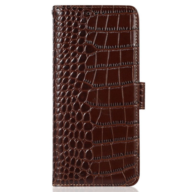 Funda iPhone 16 Pro Max RFID Bloqueo Textura Cocodrilo