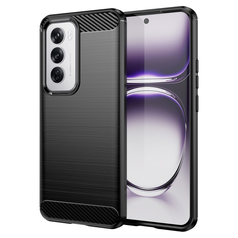 Oppo Reno 12 5G Funda de fibra de carbono cepillada