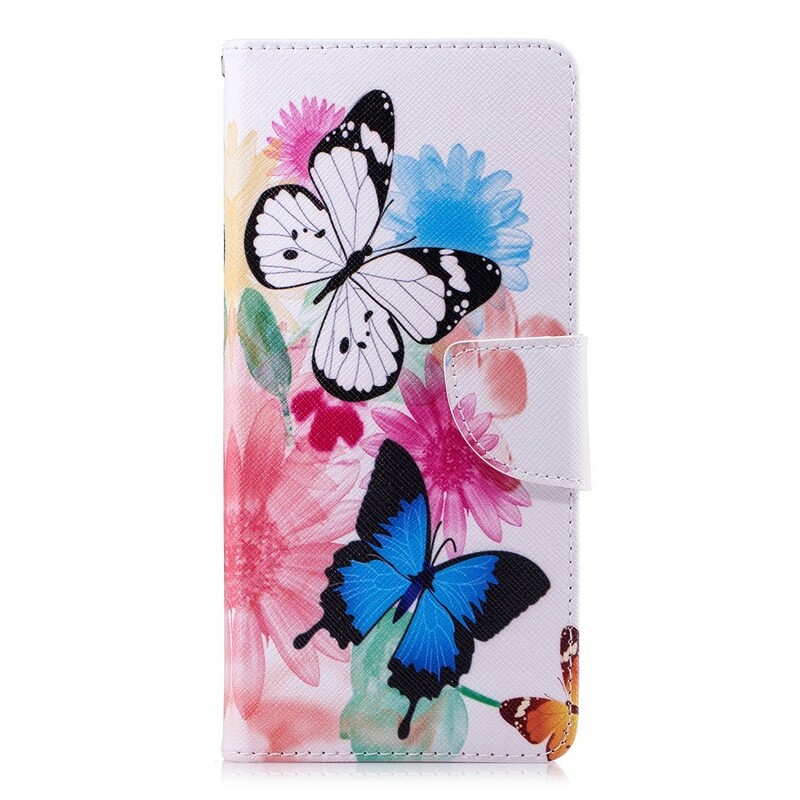 Funda Samsung Galaxy Note 9 pintada con mariposas y flores