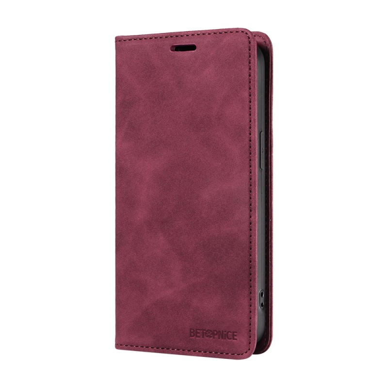 Funda Flip Oppo Reno 12F 5G Efecto Gamuza con Bloqueo RFID BETOPNICE