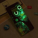 Funda Samsung Galaxy Note 9 Búho Mandala Fluorescente