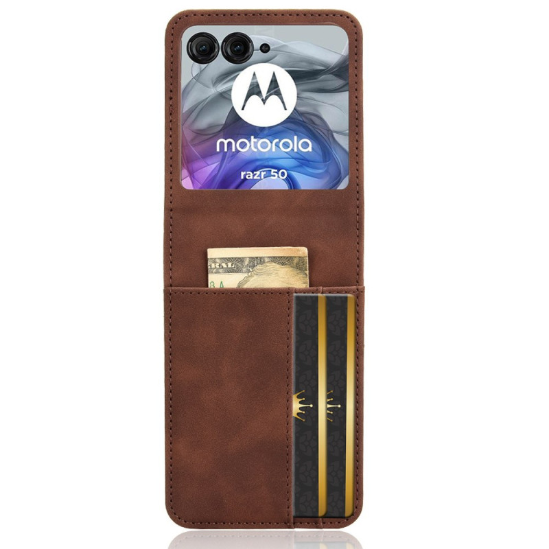 Funda Motorola Razr 50 5G Funda de tarjeta de polipiel