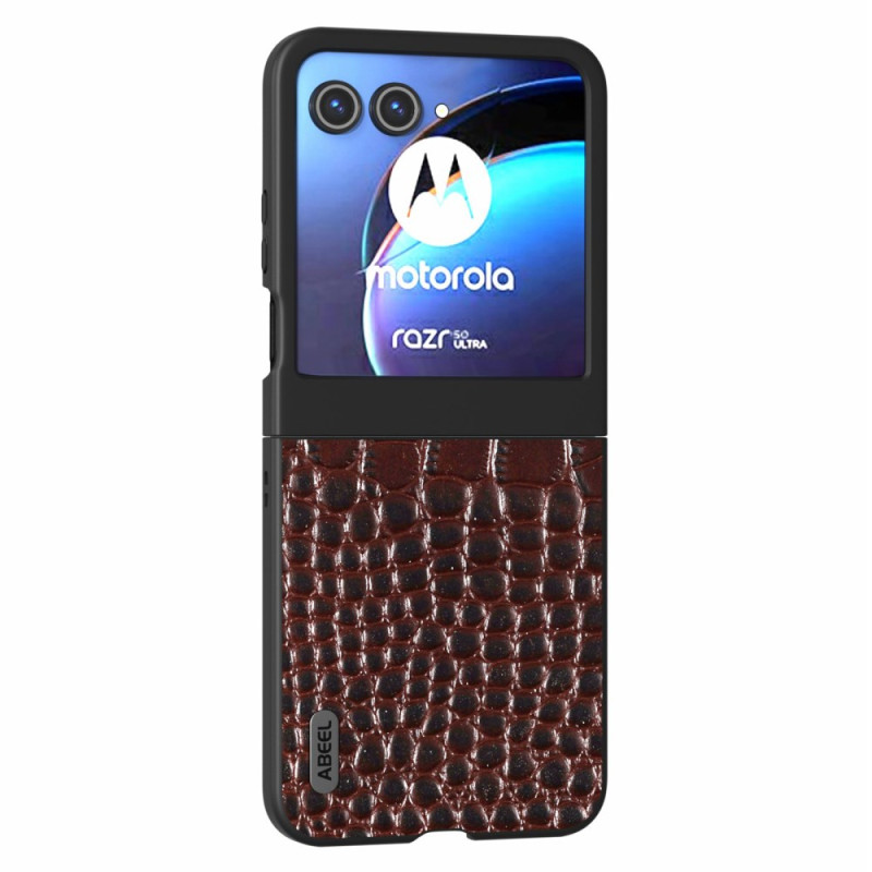 Funda Motorola Razr 50 5G Piel Estilo Cocodrilo ABEEL