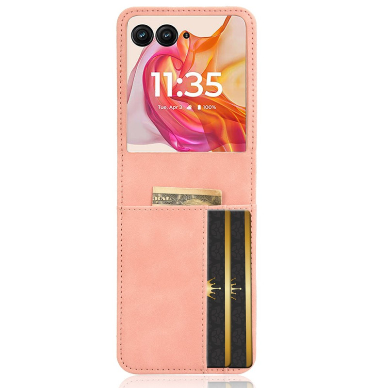 Funda Motorola Razr 50 Ultra / Razr Plus 2024 Funda de tarjeta efecto piel