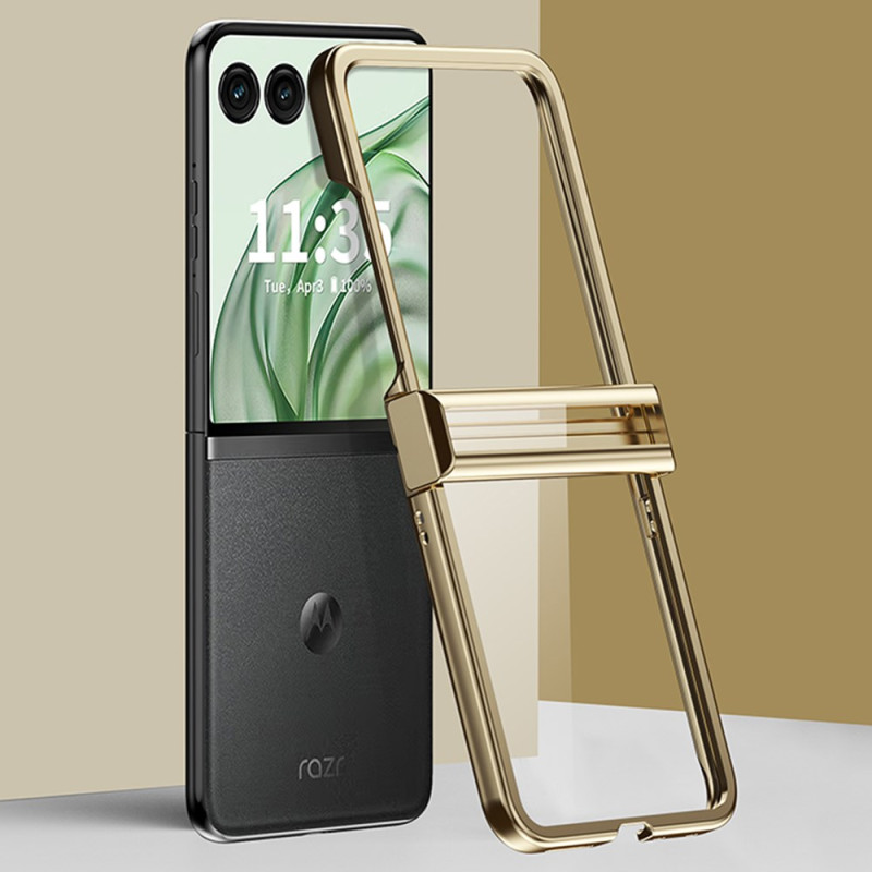 Funda Motorola Razr 50 Ultra Transparente Efecto Metal Borde