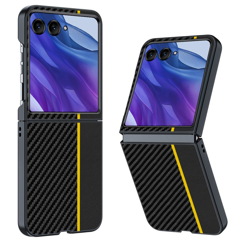 Funda Motorola Razr 50 Ultra Textura Fibra de Carbono Antideslizante
