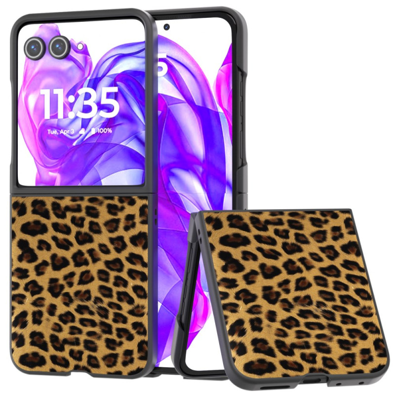 Funda Motorola Razr 50 Ultra Patrón Leopardo