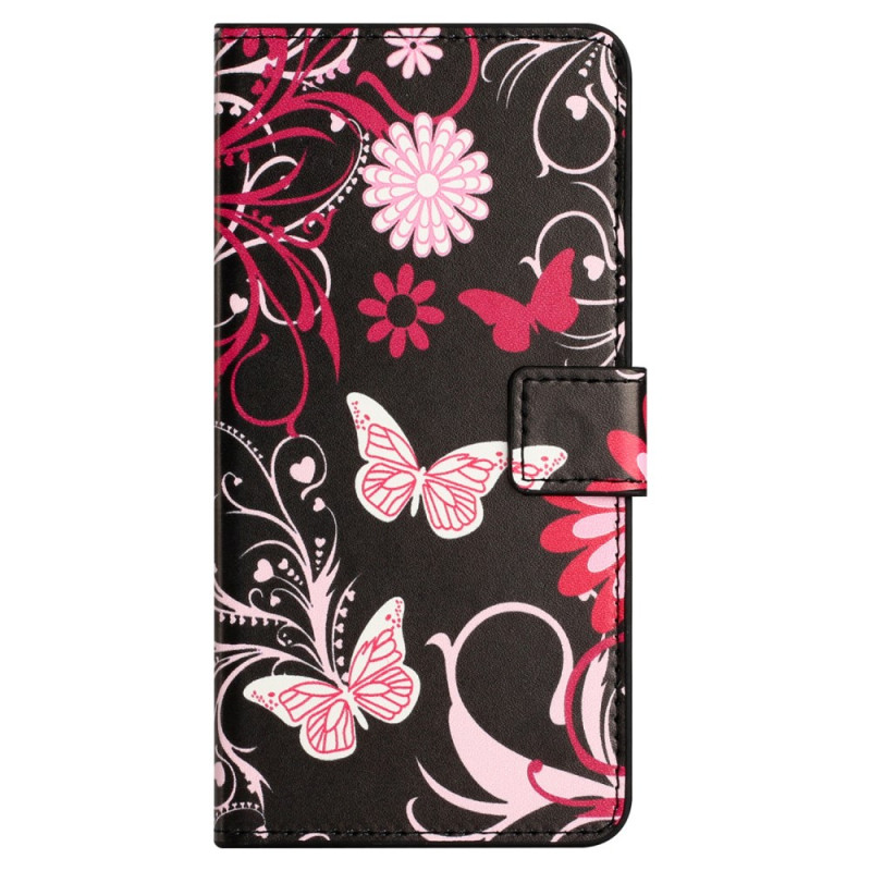 Funda Samsung Galaxy S24 FE Mariposas sobre fondo negro