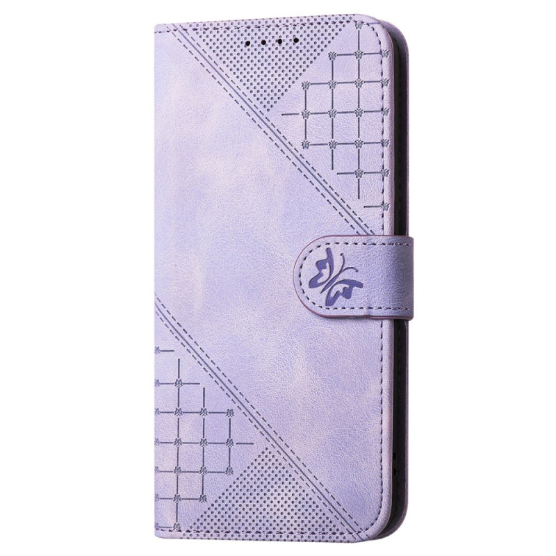Funda de mariposa Samsung Galaxy S24 FE con líneas de tiras