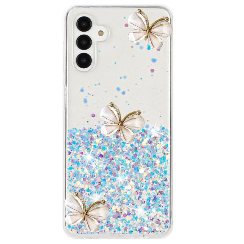 Samsung Galaxy S24 FE Funda Fosforescente 3D Mariposas