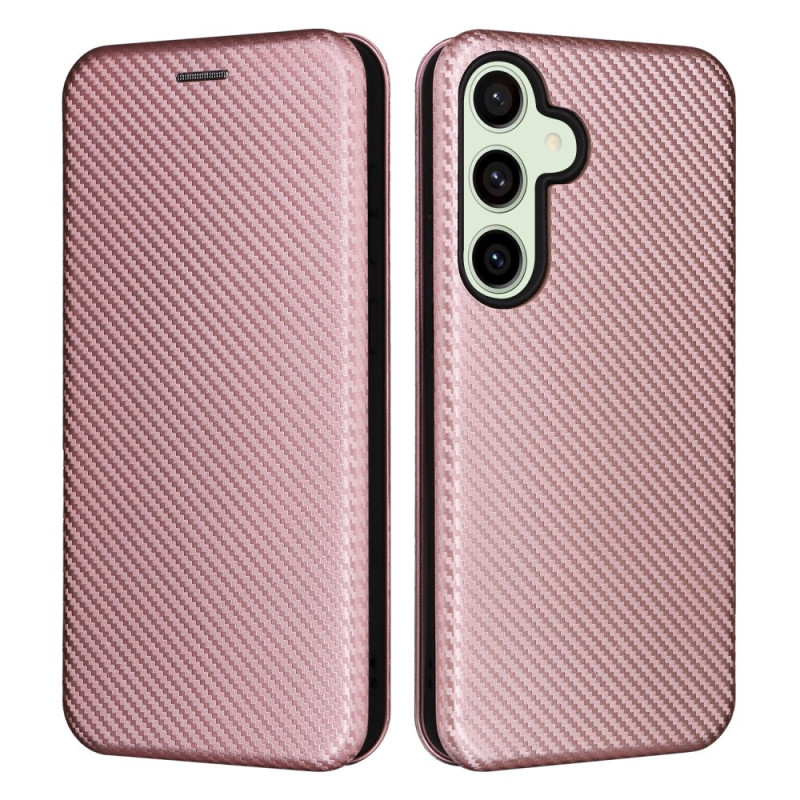 Flip Cover Samsung Galaxy S24 FE Textura Fibra Carbono